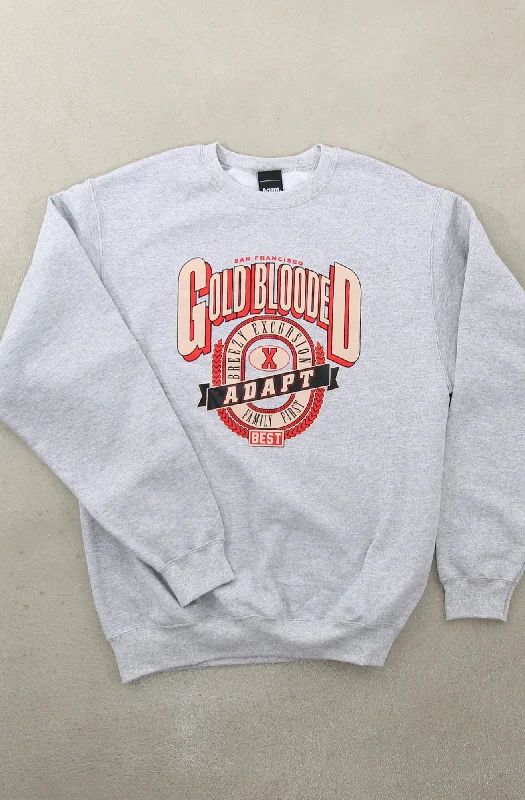 Weekend Deals That Amaze Breezy Excursion X Adapt :: Gold Blooded Breezy (Men's Heather Crewneck Sweatshirt) Weekend Deals That Amaze Breezy Excursion X Adapt :: Gold Blooded Breezy (Men's Heather Crewneck Sweatshirt)