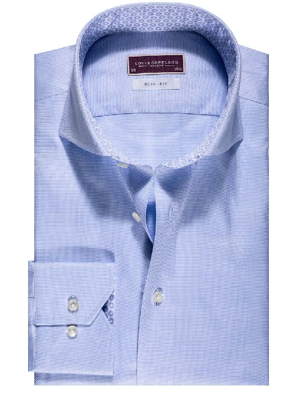 Unbeatable Deal Liffey Mesh Slim Fit Shirt With Inlay Blue