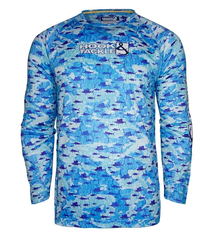 Instant Discount Men's Billfish Texture UV Fishing Shirt