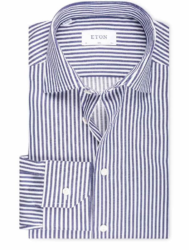 Lowest Prices Bengal Striped Twill Slim Fit Shirt Navy