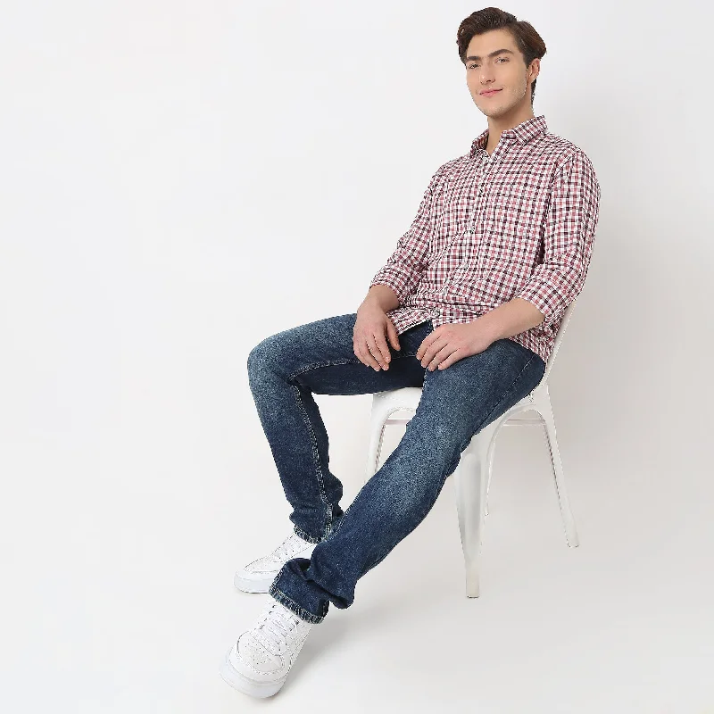 New Arrival Regular Fit Checkered Shirt