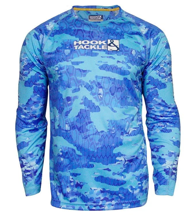 Deal Dash Men's Fractal Camo L/S UV Fishing Shirt