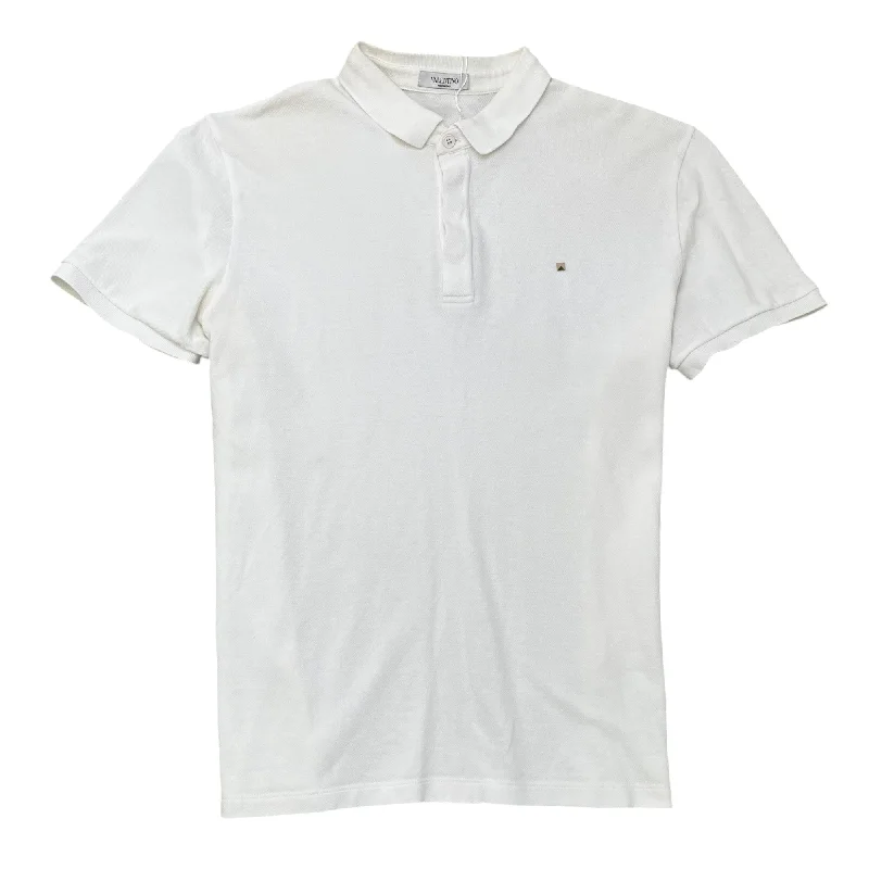 Today’s Deal Men's Rockstud Polo Shirt White Size L
