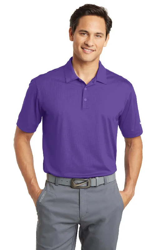 Weekend Wonders Await! Nike Mens Dri-Fit Moisture Wicking Short Sleeve Polo Shirt - Court Purple