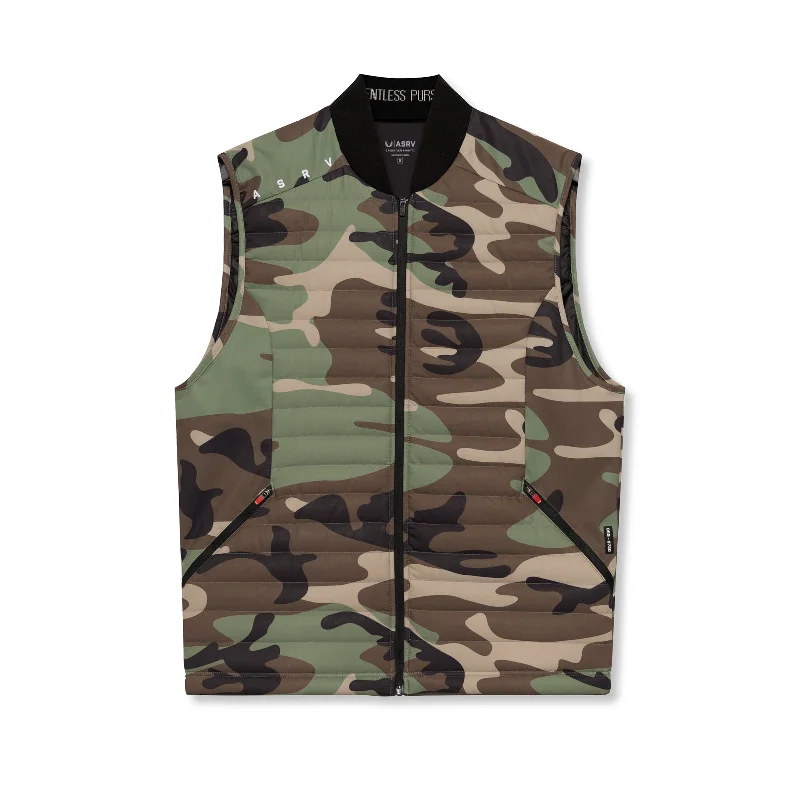 Weekend Discounts You Deserve 0720. Waterproof Insulated Run Vest  - Woodland Camo