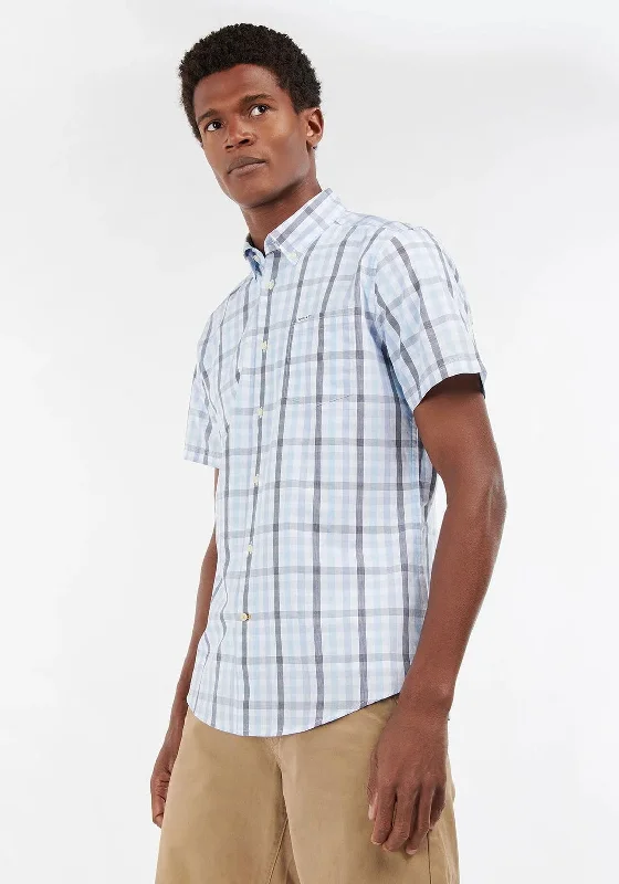 Weekend Deals to Brighten Your Day Barbour Longstone Tailored Checked Shirt, Sky Blue Weekend Deals to Brighten Your Day Barbour Longstone Tailored Checked Shirt, Sky Blue