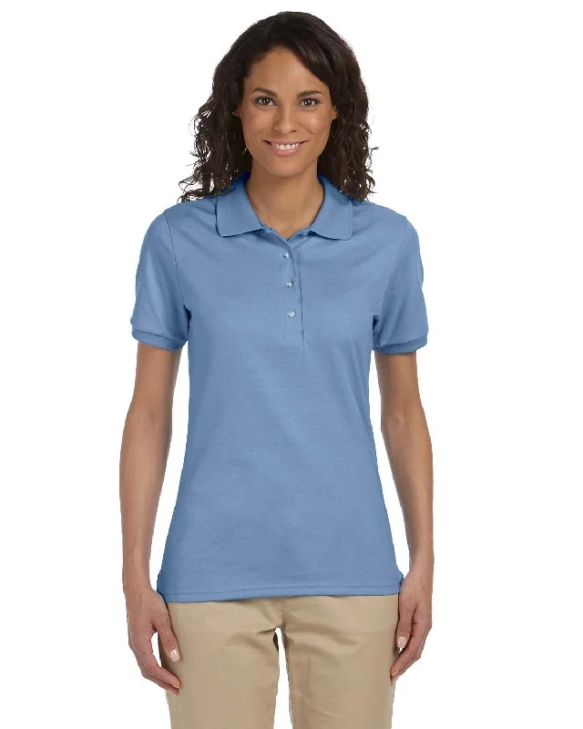 Deal Mania Jerzees Ladies 50/50 Jersey Knit Polo Shirt | Light Blue