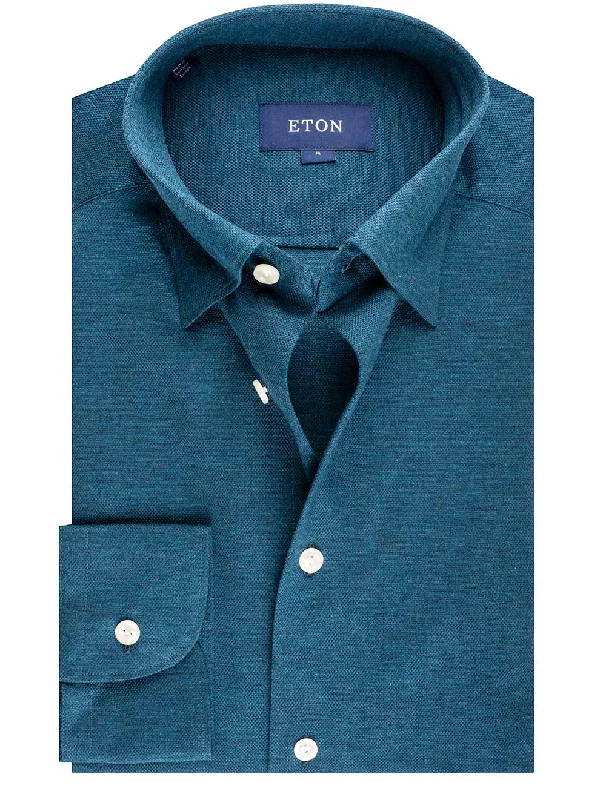 Special Discount Slim Fit Jersey Casual Shirt Green
