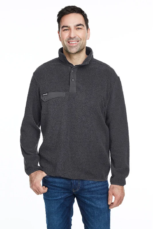 Super Deal Dri Duck Mens Brooks Anti Static Sherpa Fleece 1/4 Snap Sweatshirt w/ Pocket - Charcoal Grey