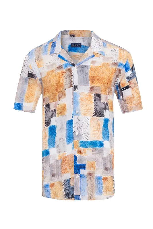 Weekend Offers That Please Abstract Print Viscose Shirt