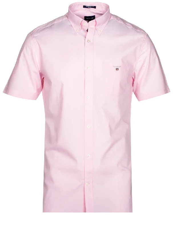 Price Slash Regular Fit Shortsleeve Broadcloth Shirt California Pink