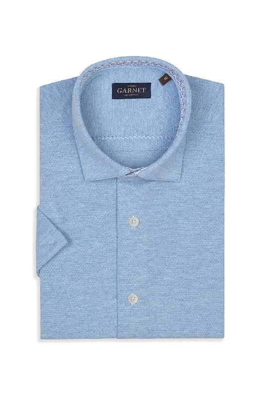 Weekend Specials to Indulge In Honeycomb Knit Short Sleeve Shirt