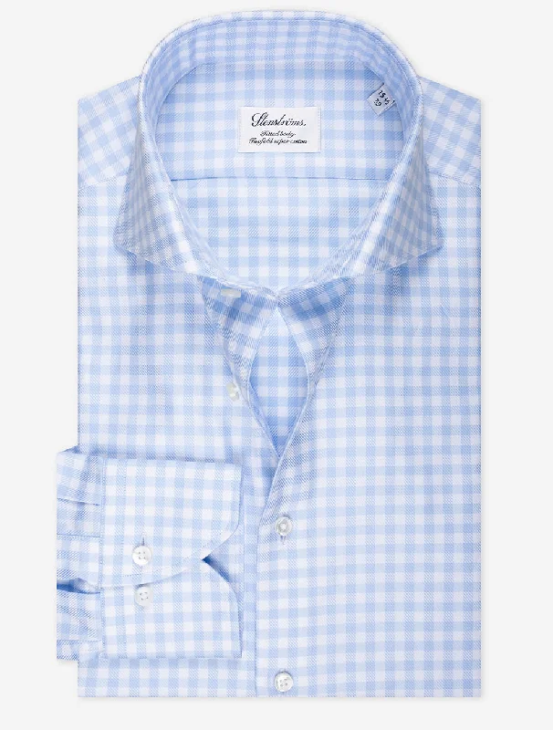 Major Savings Gingham Check Shirt Blue