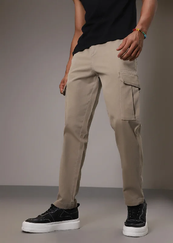 Weekend Savings Bonanza Dark Beige Twill Cargo Pant