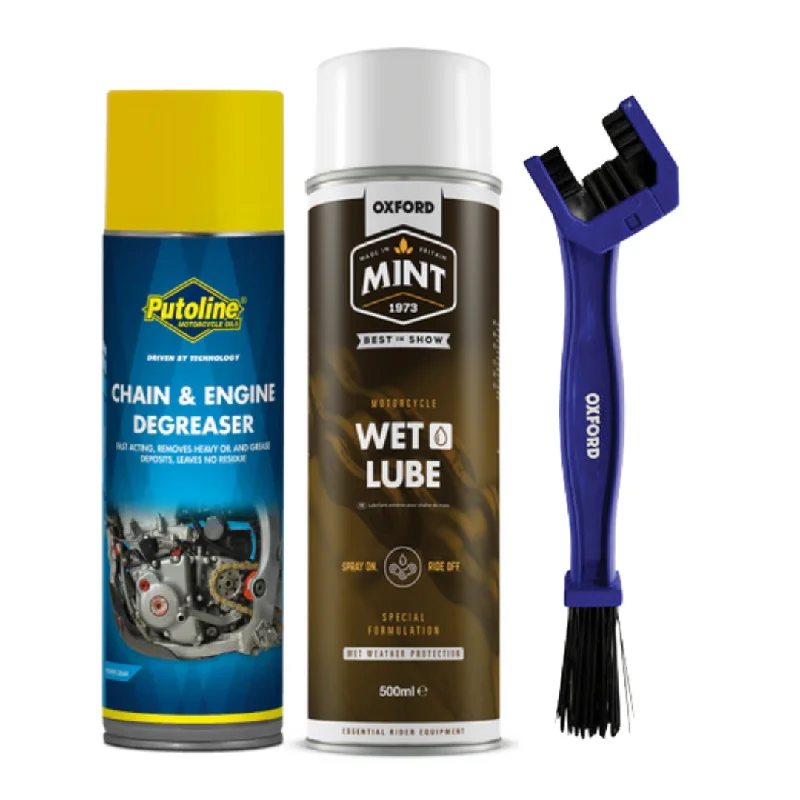 Price Reduction Oxford Mint Motorcycle Wet Weather Chain Care Bundle