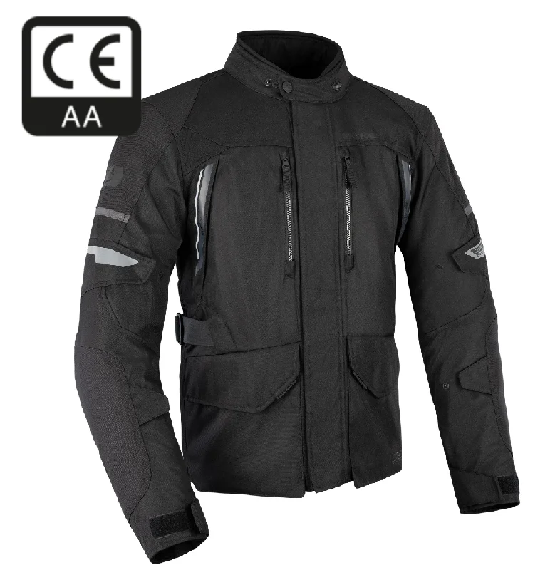 Now or Never Calgary Waterproof Black Biker Jacket with Elbow & Shoulder Armour by Oxford