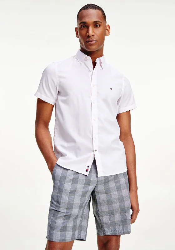 Instant Deal Tommy Hilfiger Travel Oxford Short Sleeved Shirt, Light Pink
