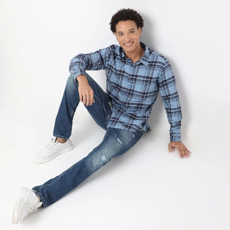 Super Deal Lumberjack™ Shirt - Vintage Brushed Cotton Regular Fit Checkered Shirt