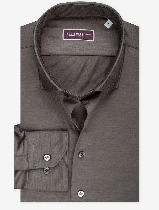 Deal of the Day Fine Wool Shirt Brown