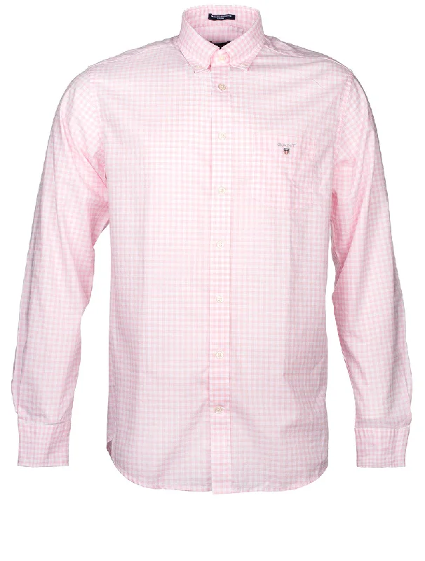 Can't Miss Regular Fit Gingham Broadcloth Shirt California Pink