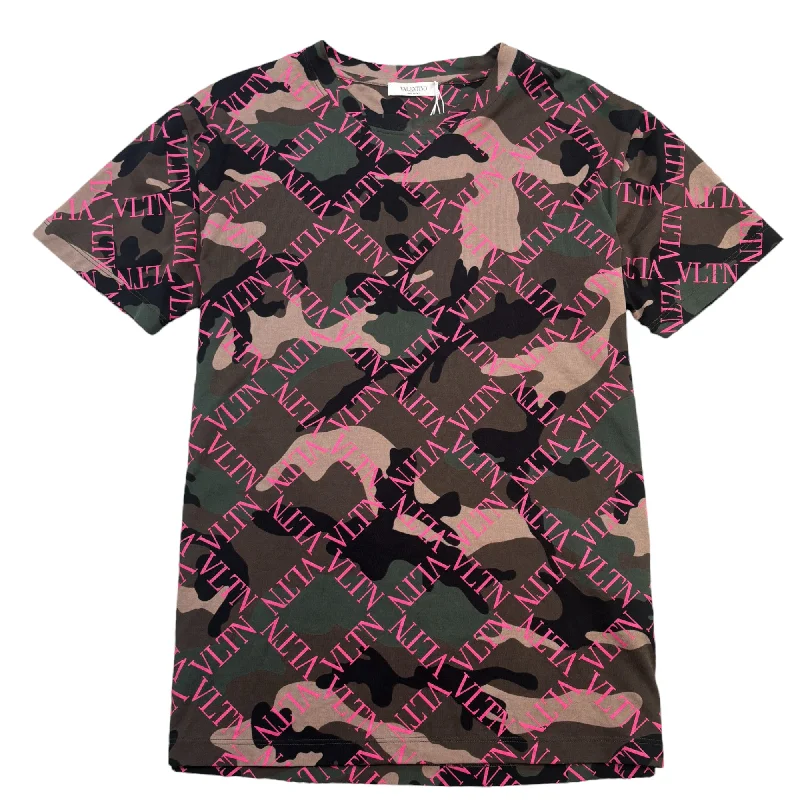 Price Slash Men's Camouflage Logo T-Shirt Green Size XS