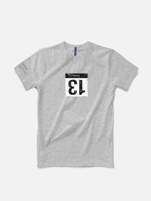 Extra Discounts Bib Number 13 - T-shirt - Grey Melange