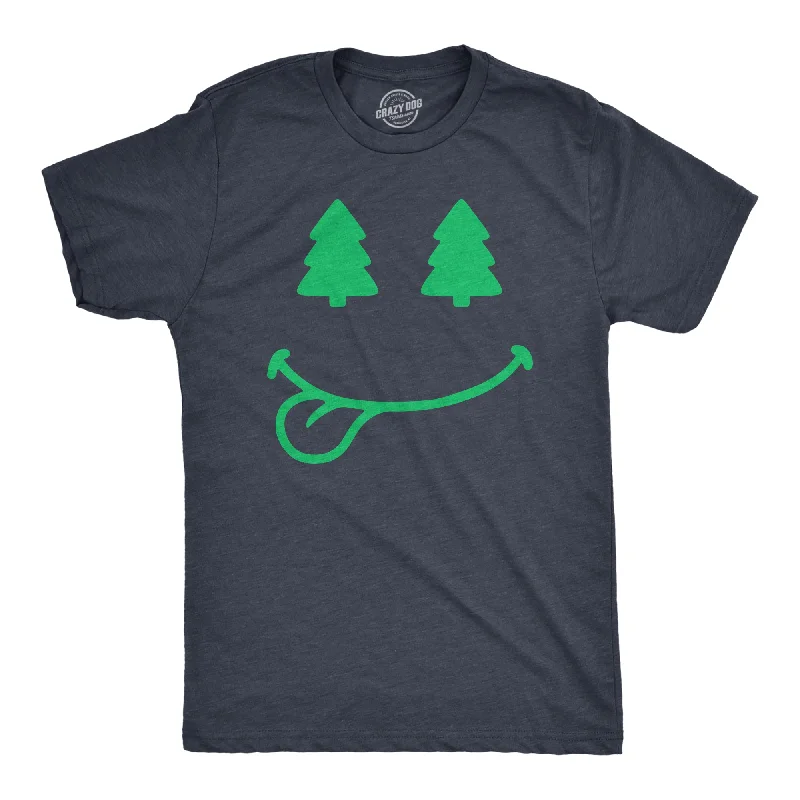 Take Action Christmas Tree Eyes Smile Men's T Shirt
