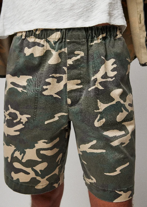 Weekend Deals That Sparkle Cotton Twill with Camo Print Shorts - Classic Camo