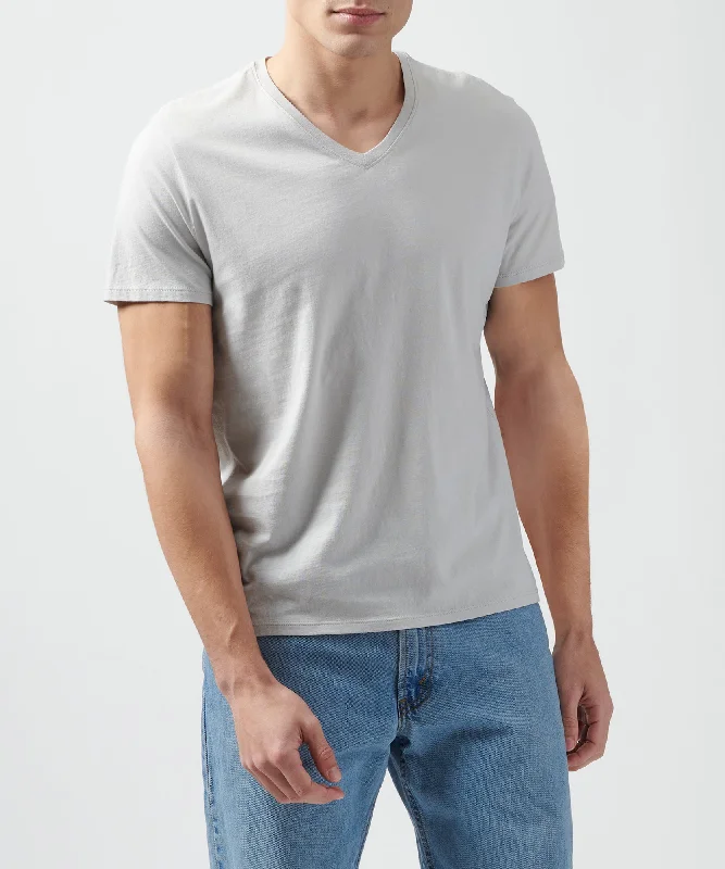 Weekend Deal Classic Jersey V-Neck Tee - Grey