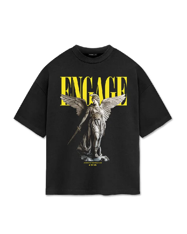 Instant Discount Engage 'Athena' Oversized T-Shirt (Black)
