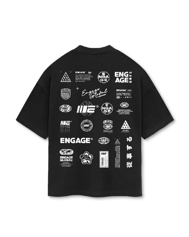 Amazing Deals Engage Billboard Oversized T-Shirt (Black)