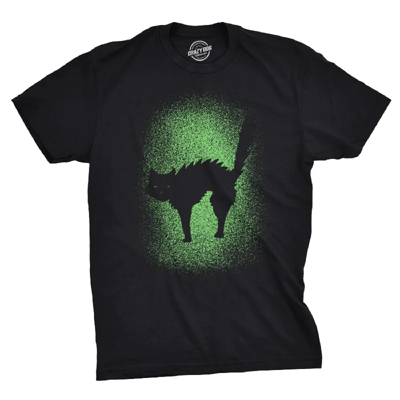 Best Bargains Glowing Cat Men's T Shirt
