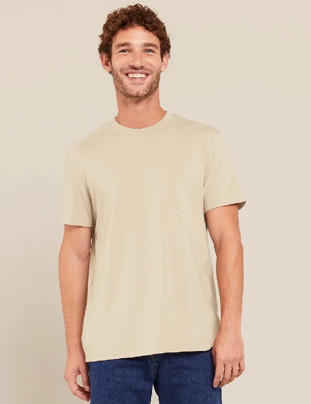 Reduced Price Men's Classic Crew Neck T-Shirt - Stone