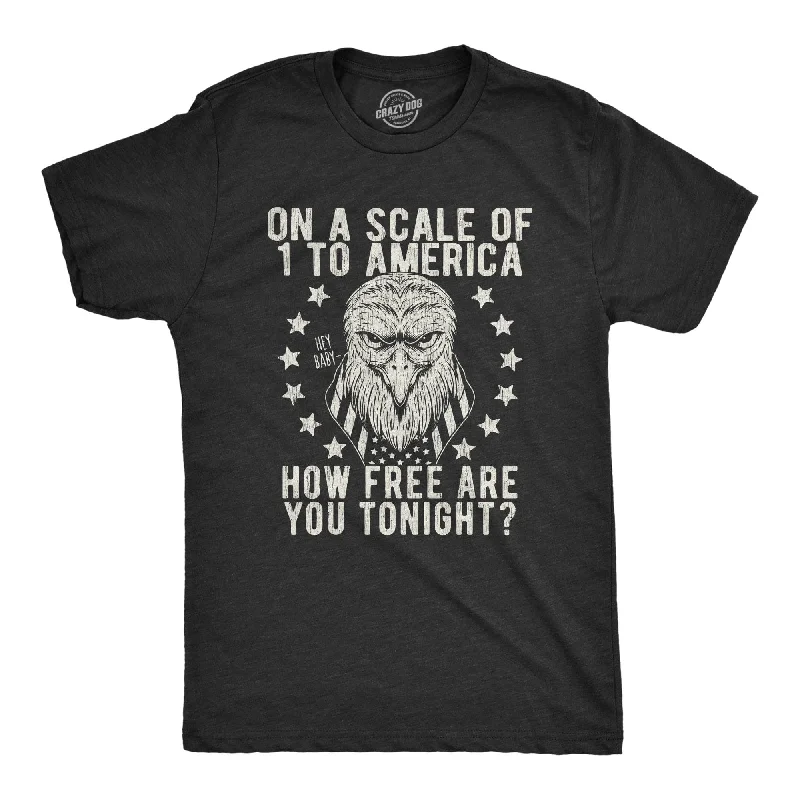 Factory Direct Sale On A Scale Of 1 To America How Free Are You Men's T Shirt