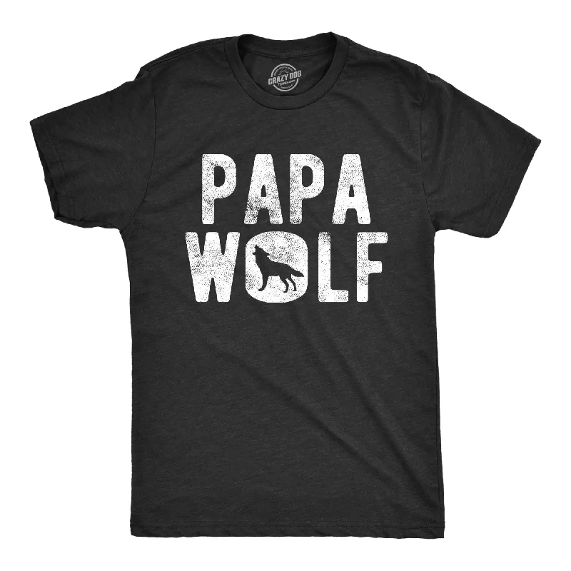 Super Bargain Papa Wolf Men's T Shirt