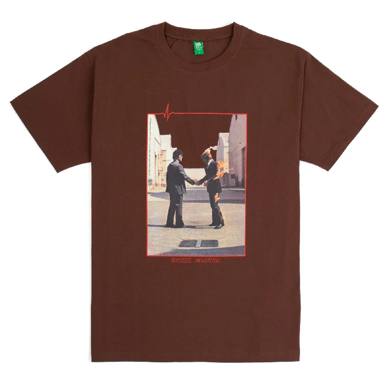 Shop and Save Pink Floyd Wish You Were Here T-Shirt Brown