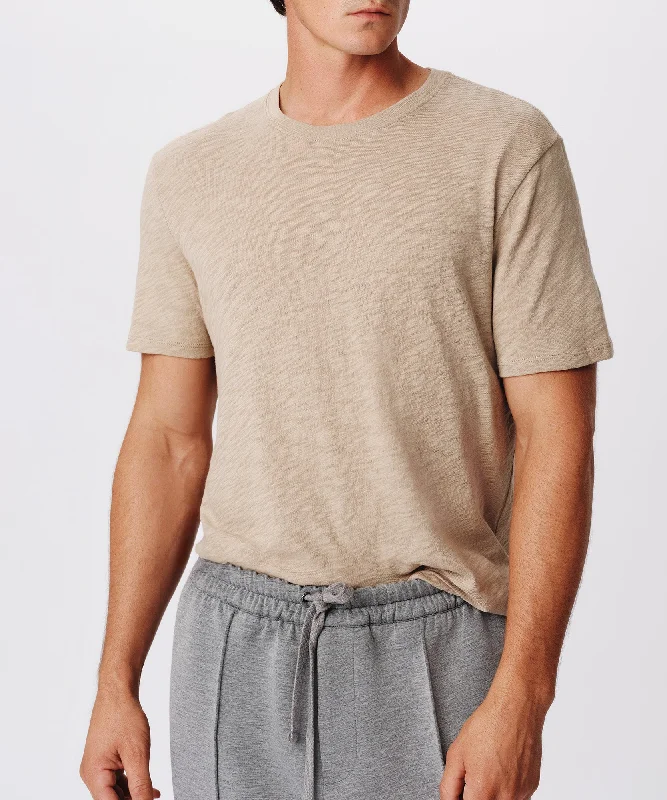 Crazy Savings Slub Jersey Short Sleeve Crew Neck Tee - Rye