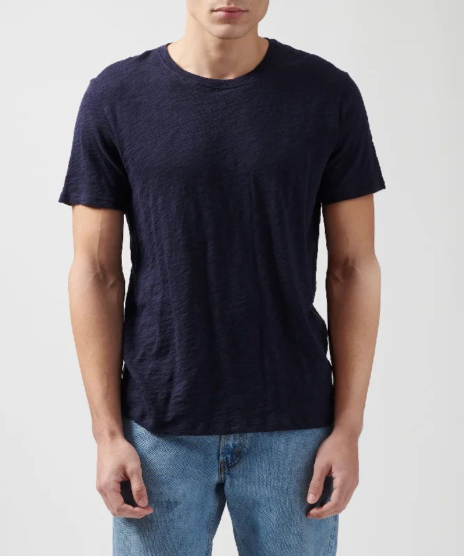 Instant Deal Slub Jersey Crew Neck Tee - Midnight