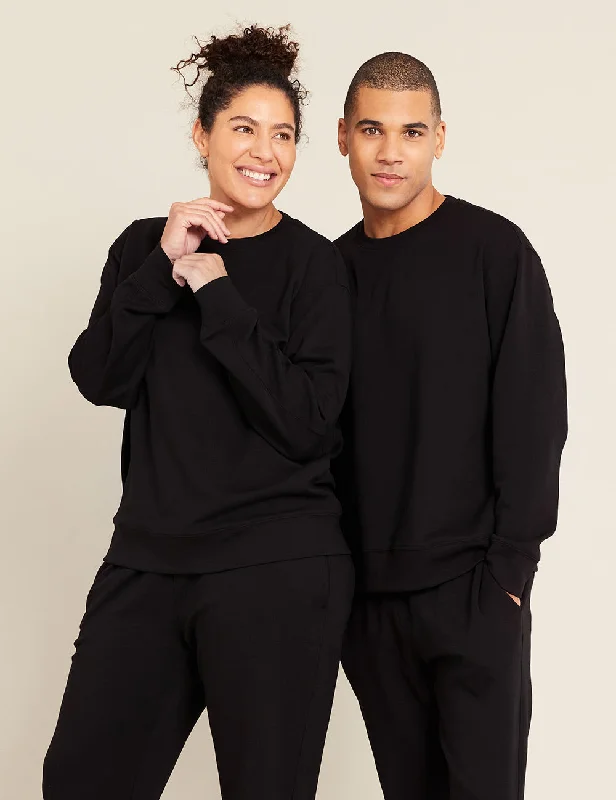 Weekend Deals to Make You Smile Unisex Crew Neck Sweater - Black