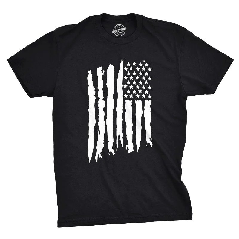 Clearance Items Vertical Grunge Flag Men's T Shirt